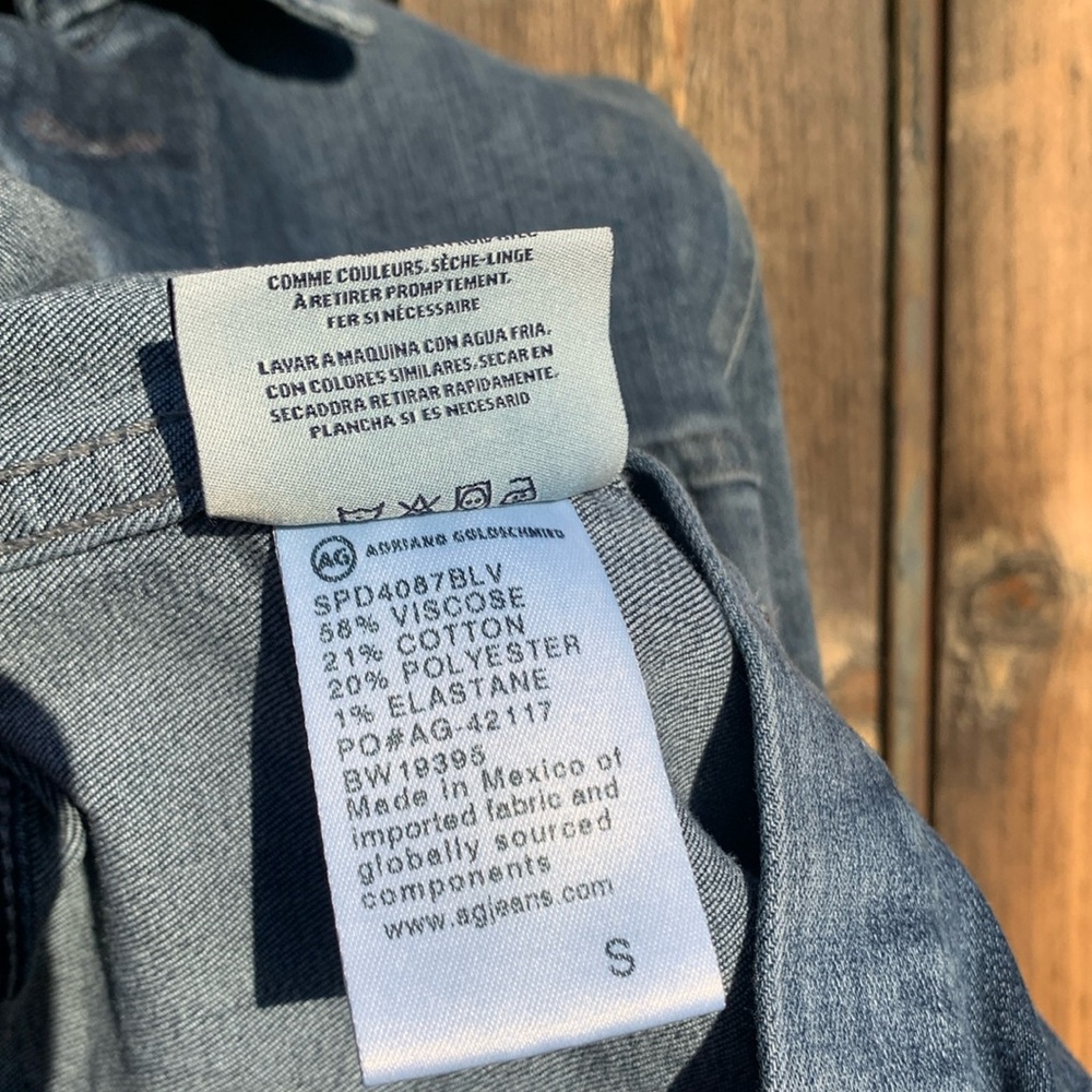 AG Stretch Denim Blue Jean Jacket - Picture 7 of 10